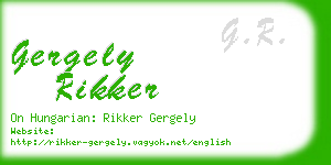 gergely rikker business card